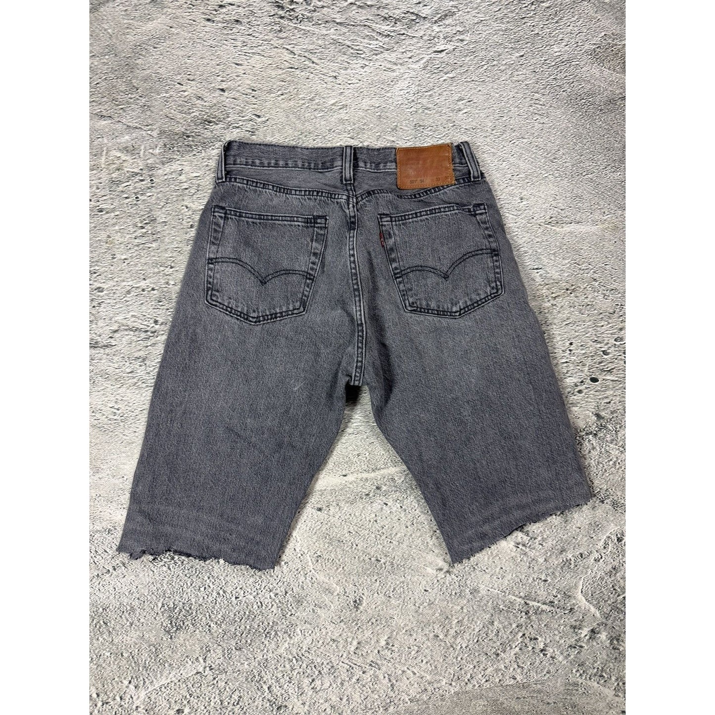 Levi’s vintage denim shorts distressed washed gray black