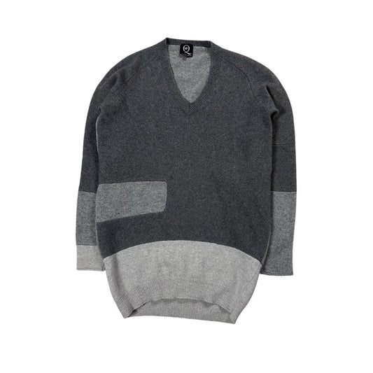 Alexander McQueen grey long sweater v neck