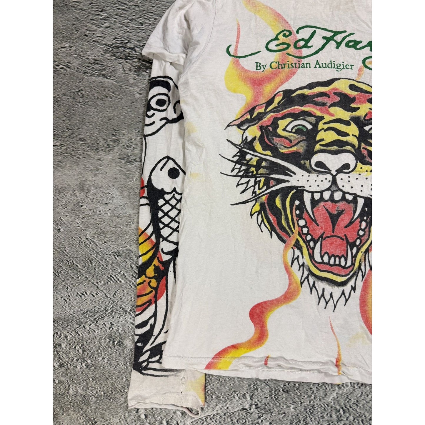 Ed Hardy Christian Audigier vintage white longsleeve t-shirt