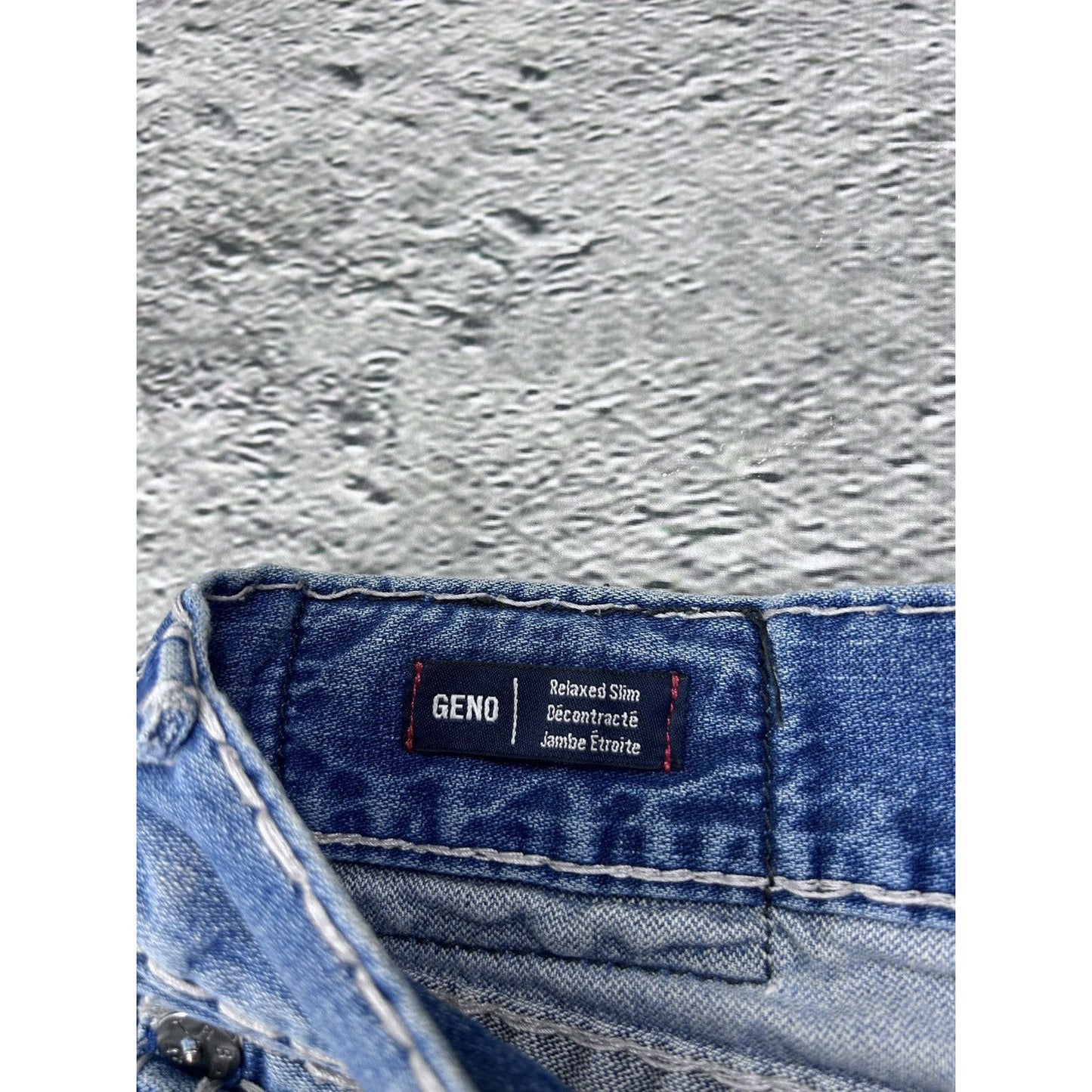 True Religion vintage jeans blue thick stitching Geno Y2K