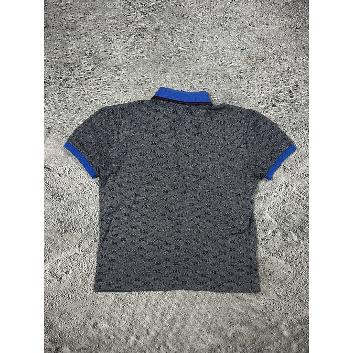 Gucci Chief Keef Polo T-shirt Monogram blue collar