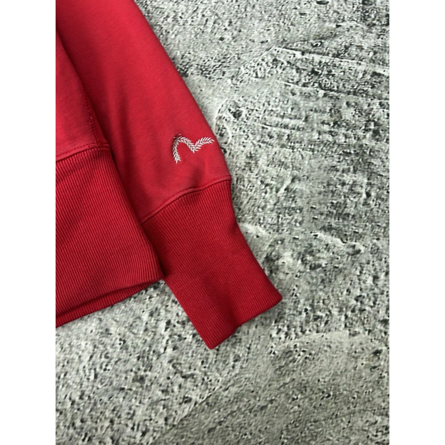 Evisu zip hoodie red vintage embroidery big seagull logo