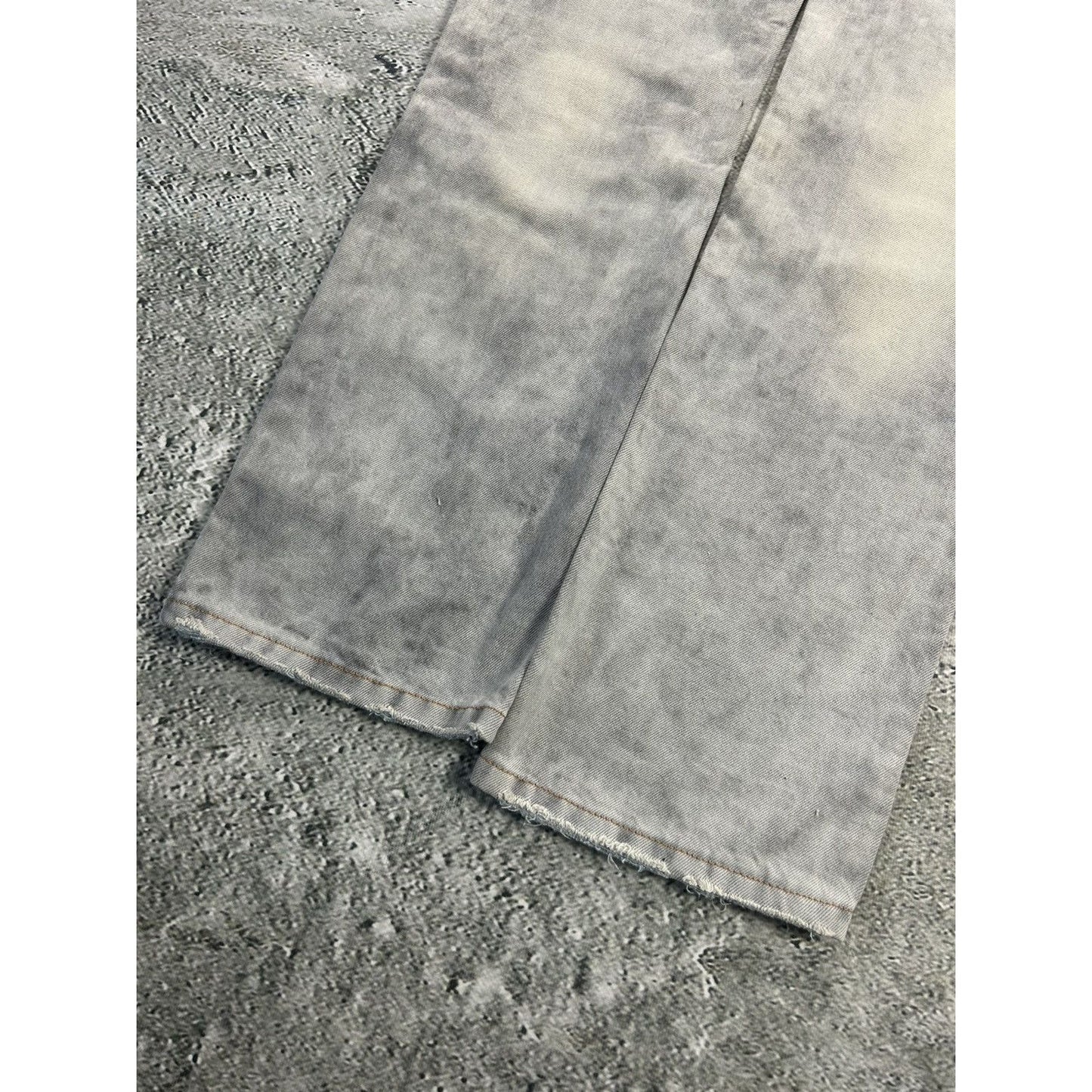 Armani jeans light grey stone washed vintage denim pants