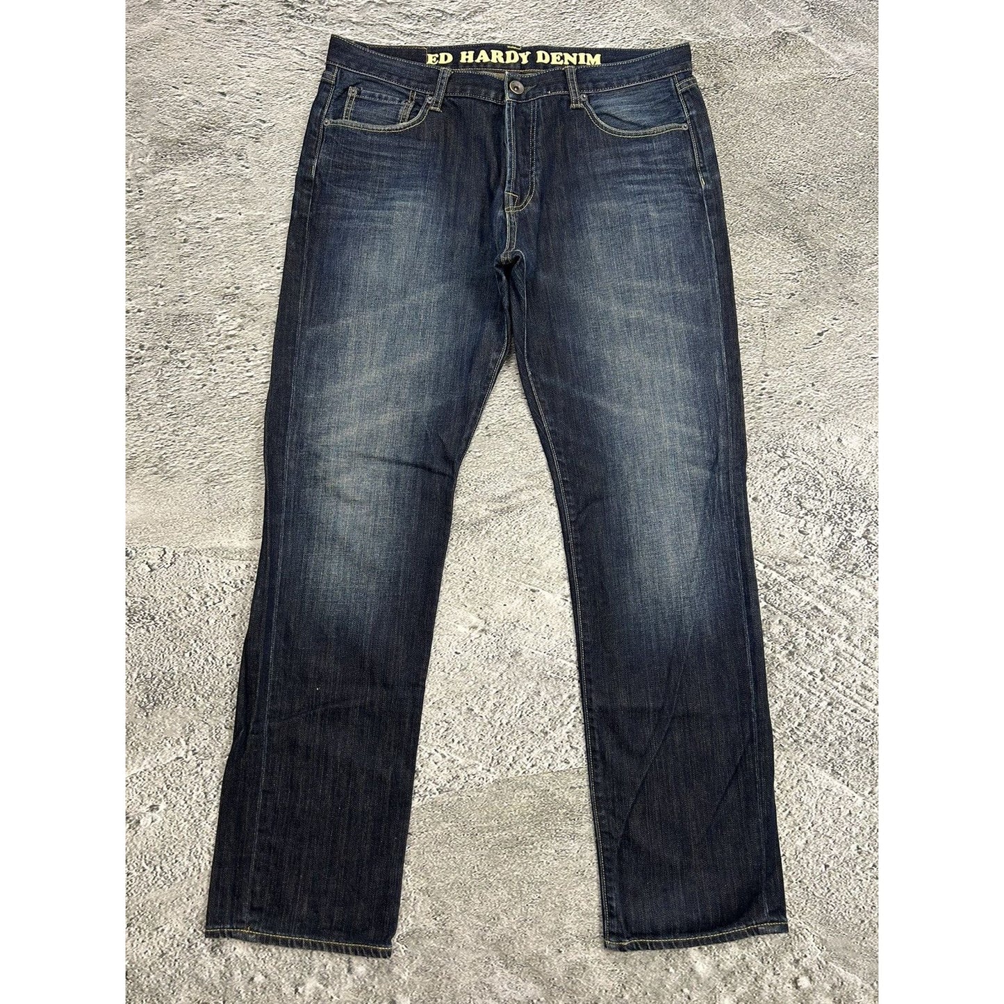 Ed Hardy Christian Audigier vintage jeans big logo pants