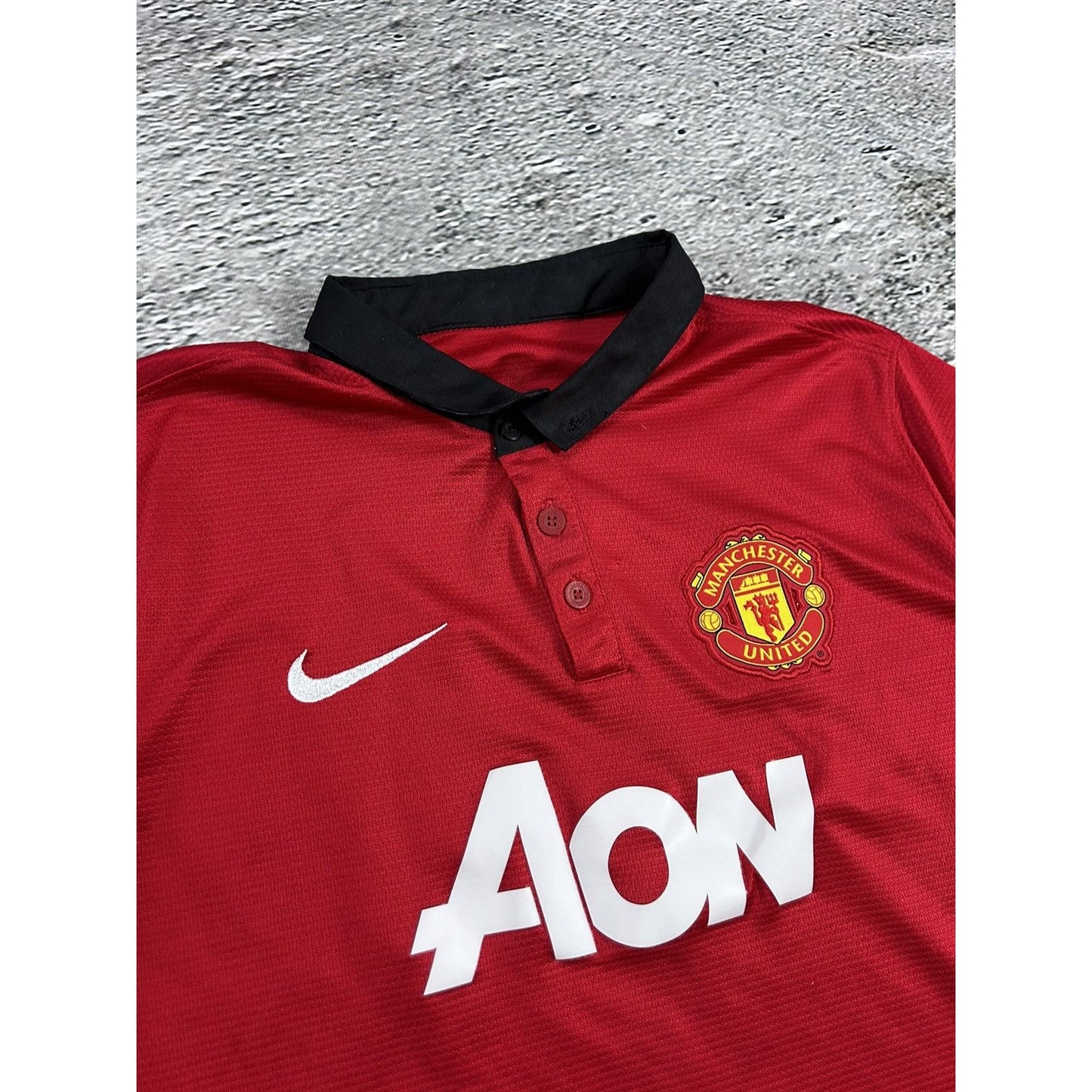 Manchester United jersey red AON vintage 2013 2014 Nike