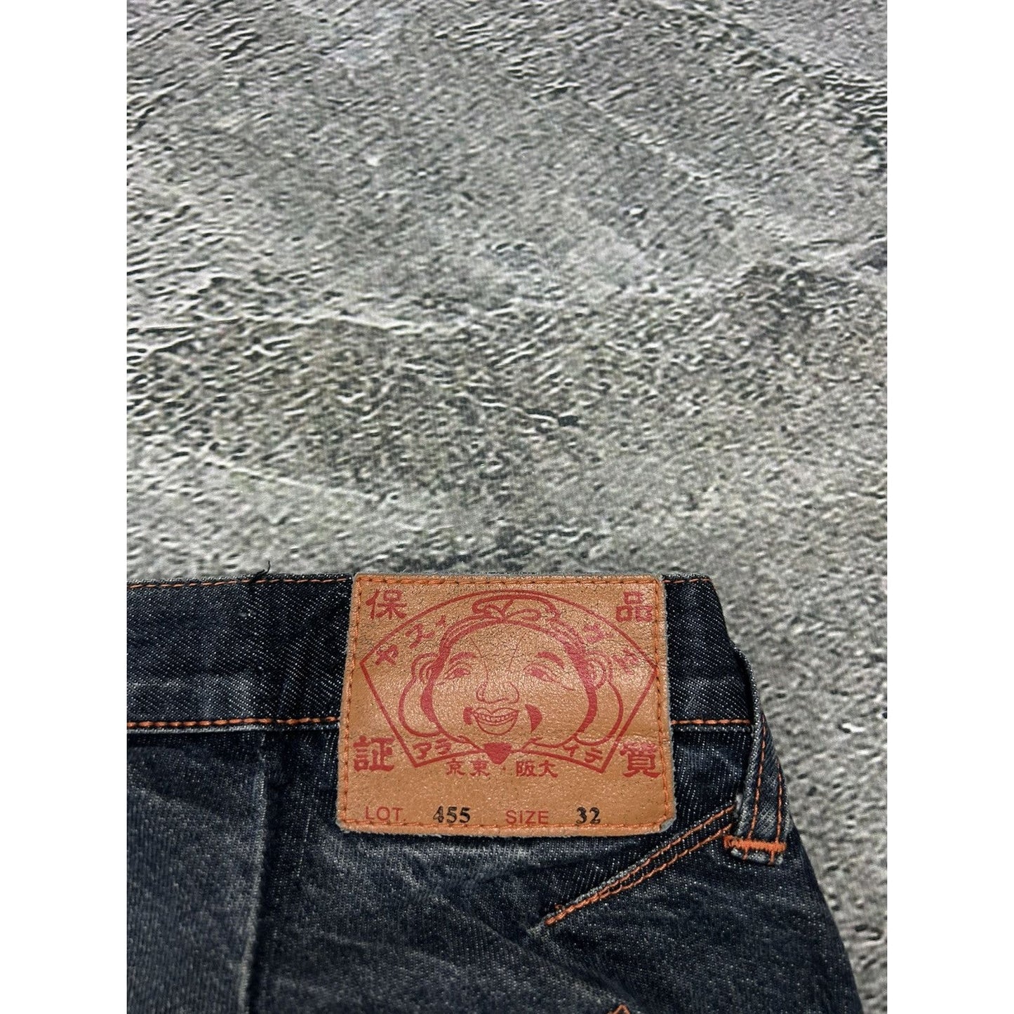 Evisu jeans vintage handpainted seagull inside out selvedge