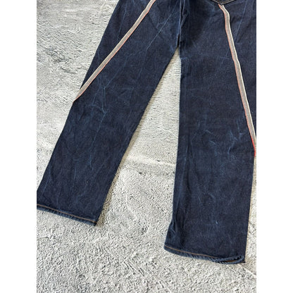 Evisu jeans vintage inside out selvedge red embroidery