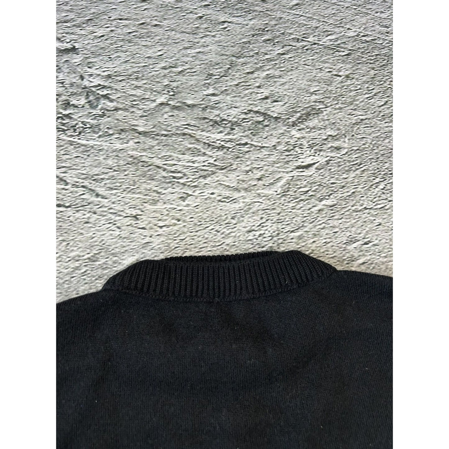 Moncler black sweater knit flared nylon hem shiny