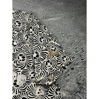 Evisu t-shirt vintage big logo seagull skull white black