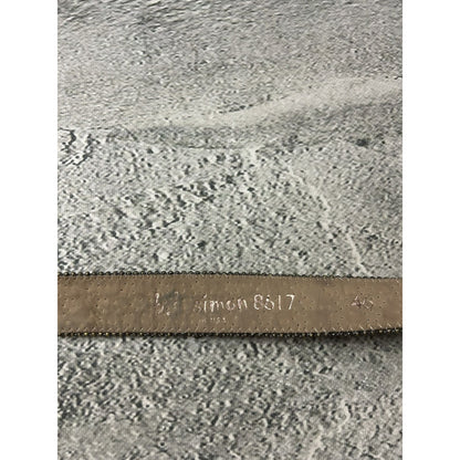 BB Simon belt silver snakeskin