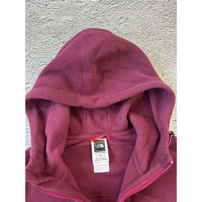 The North Face fleece hoodie vintage pink halfzip