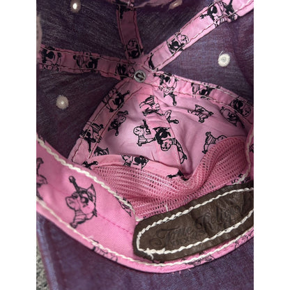 True Religion hat vintage red cap studded big logo horseshoe