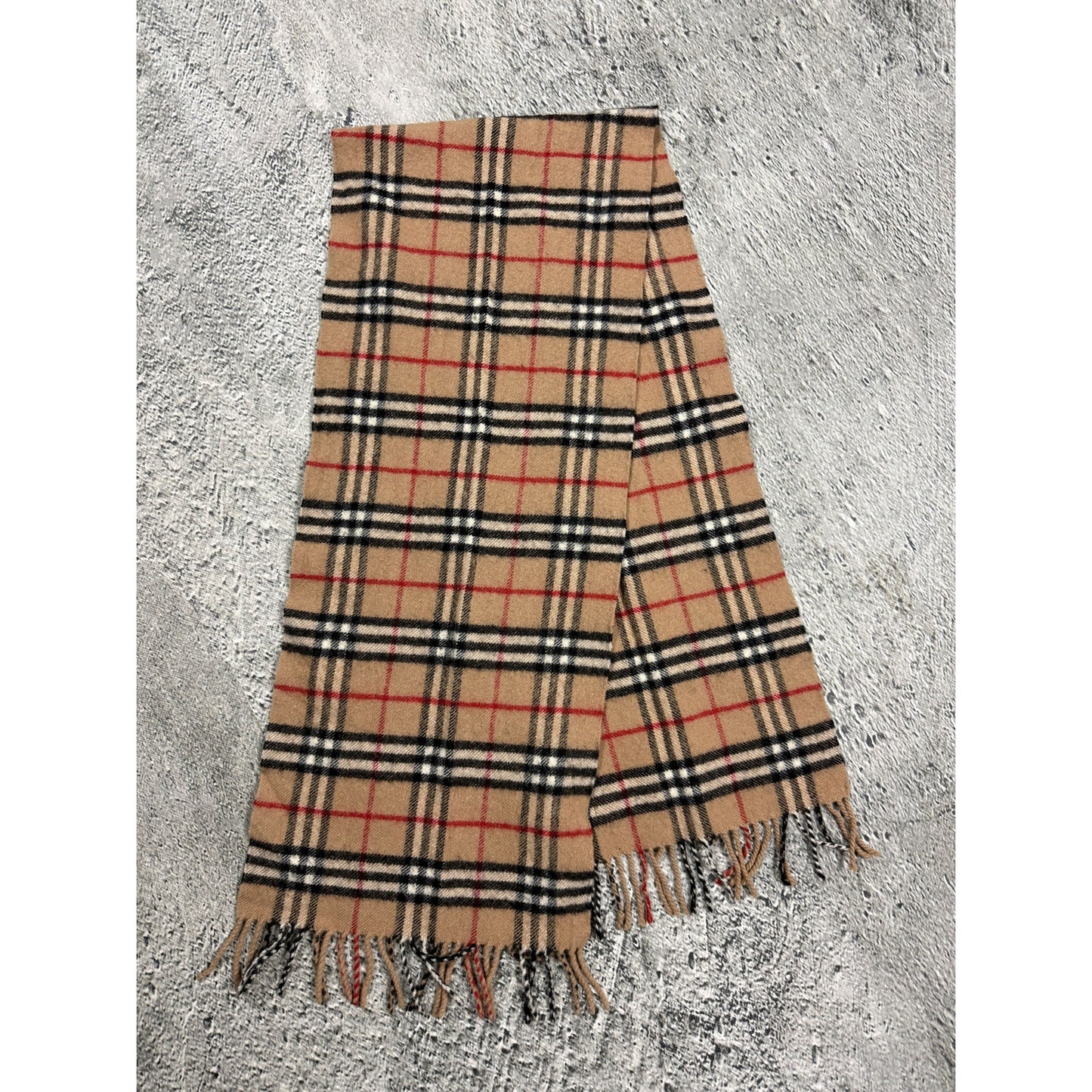 Burberry scarf nova check beige Burberrys lambs wool