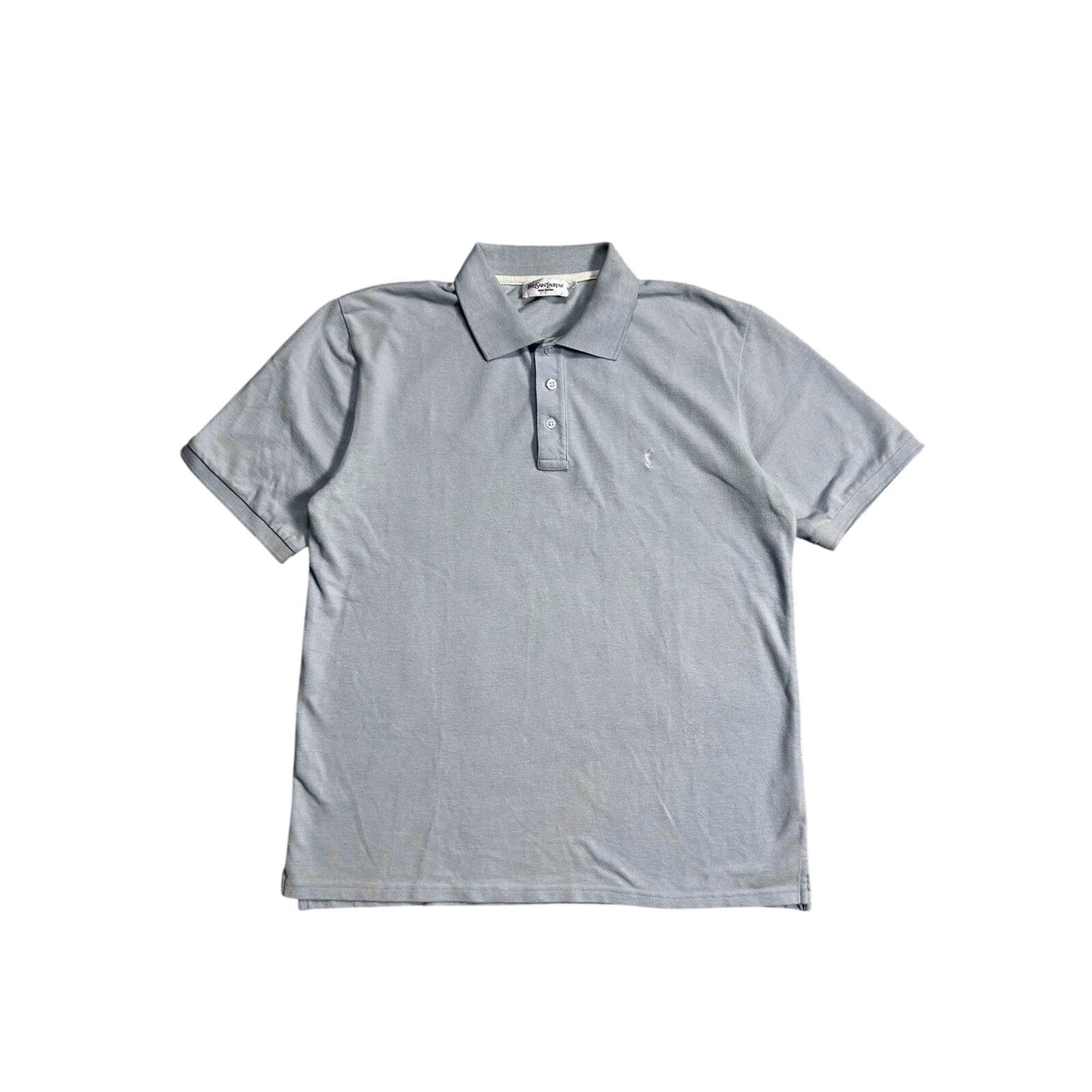 Yves Saint Laurent vintage polo shirt baby Blue YSL