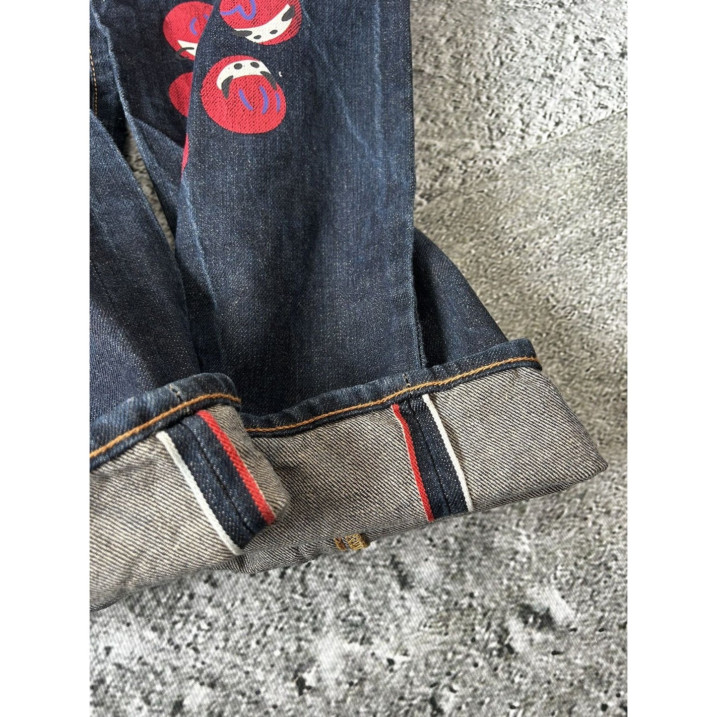 Evisu jeans daicock big logo red selvedge denim Japan