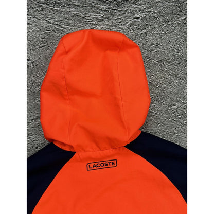 Lacoste track jacket white orange vintage nylon drill Y2K
