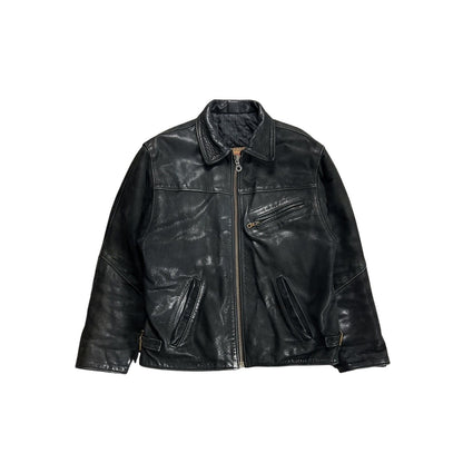 Vintage Leather Jacket Avant Garde Black