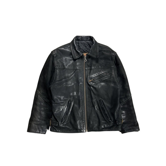 Vintage Leather Jacket Avant Garde Black