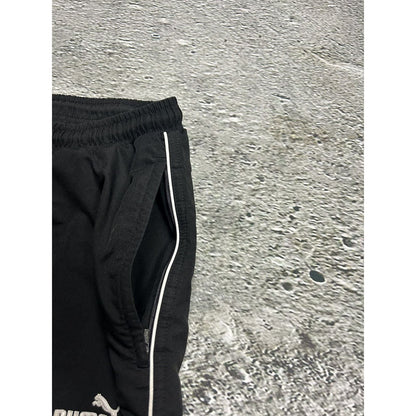 Puma vintage black nylon track pants small logo