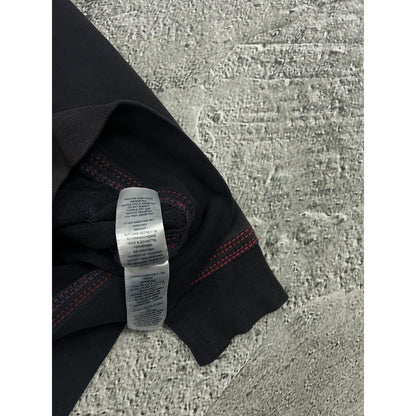 True Religion zip hoodie vintage black red thick stitching