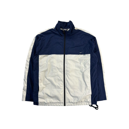 Nike track jacket vintage navy blue nylon Y2K