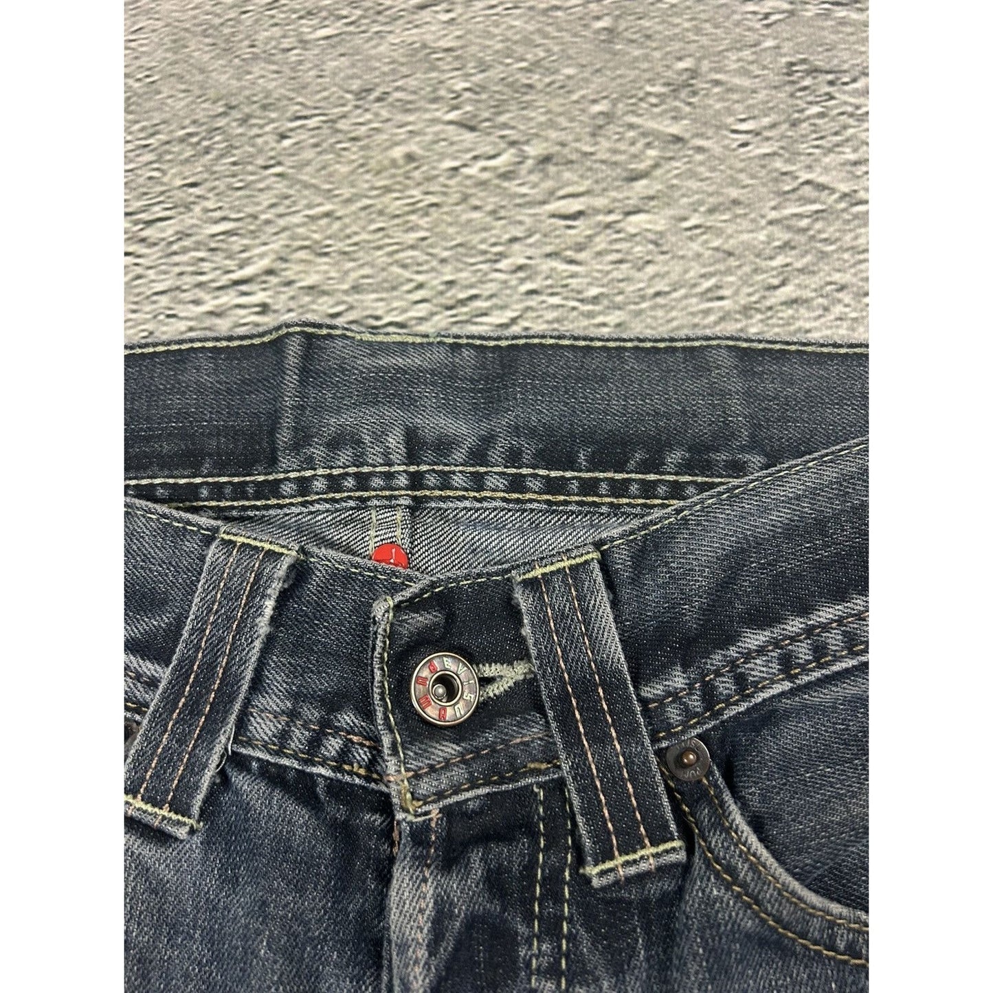 Evisu x Puma jeans vintage grey bootcut mint seagulls