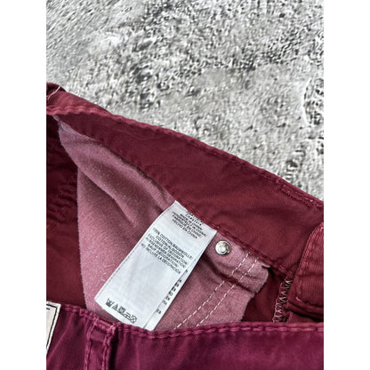 True Religion vintage jeans burgundy red straight Y2K