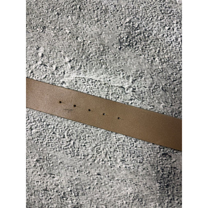 Diesel belt leather cow big buckle beige