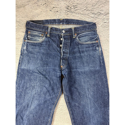Evisu jeans daicock big logo yellow selvedge denim