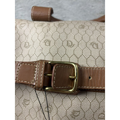 Christian Dior Duffle Bag 80s beige brown honeycomb