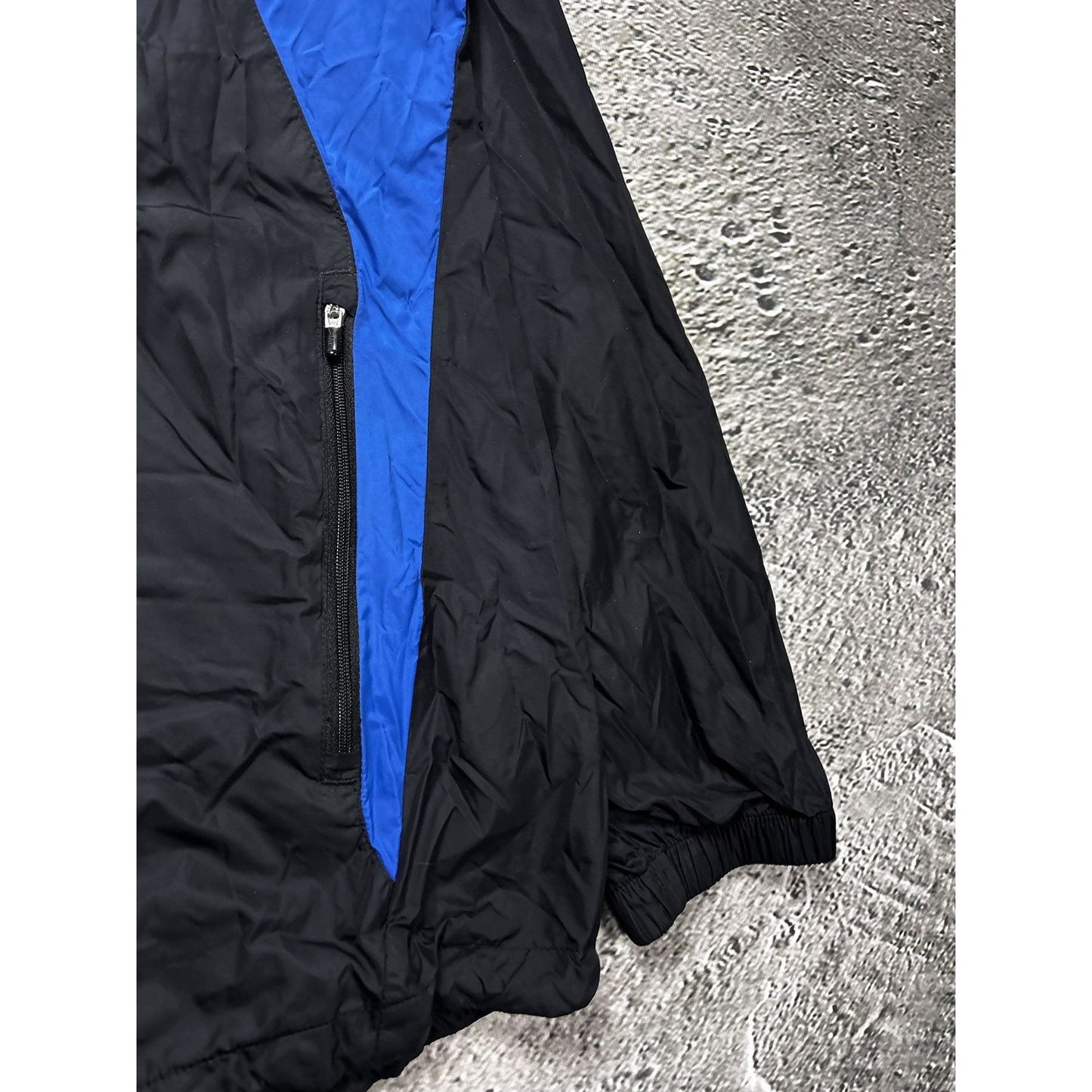 Nike vintage black blue track suit jacket pants nylon Y2K