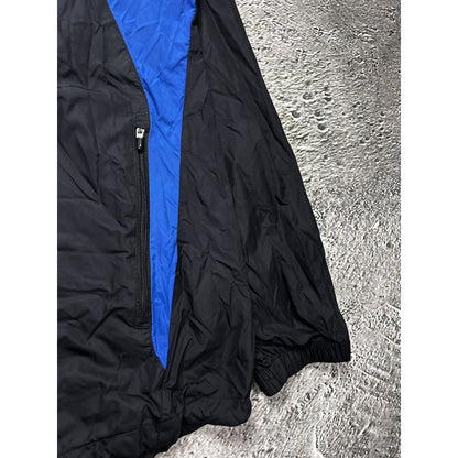 Nike vintage black blue track suit jacket pants nylon Y2K