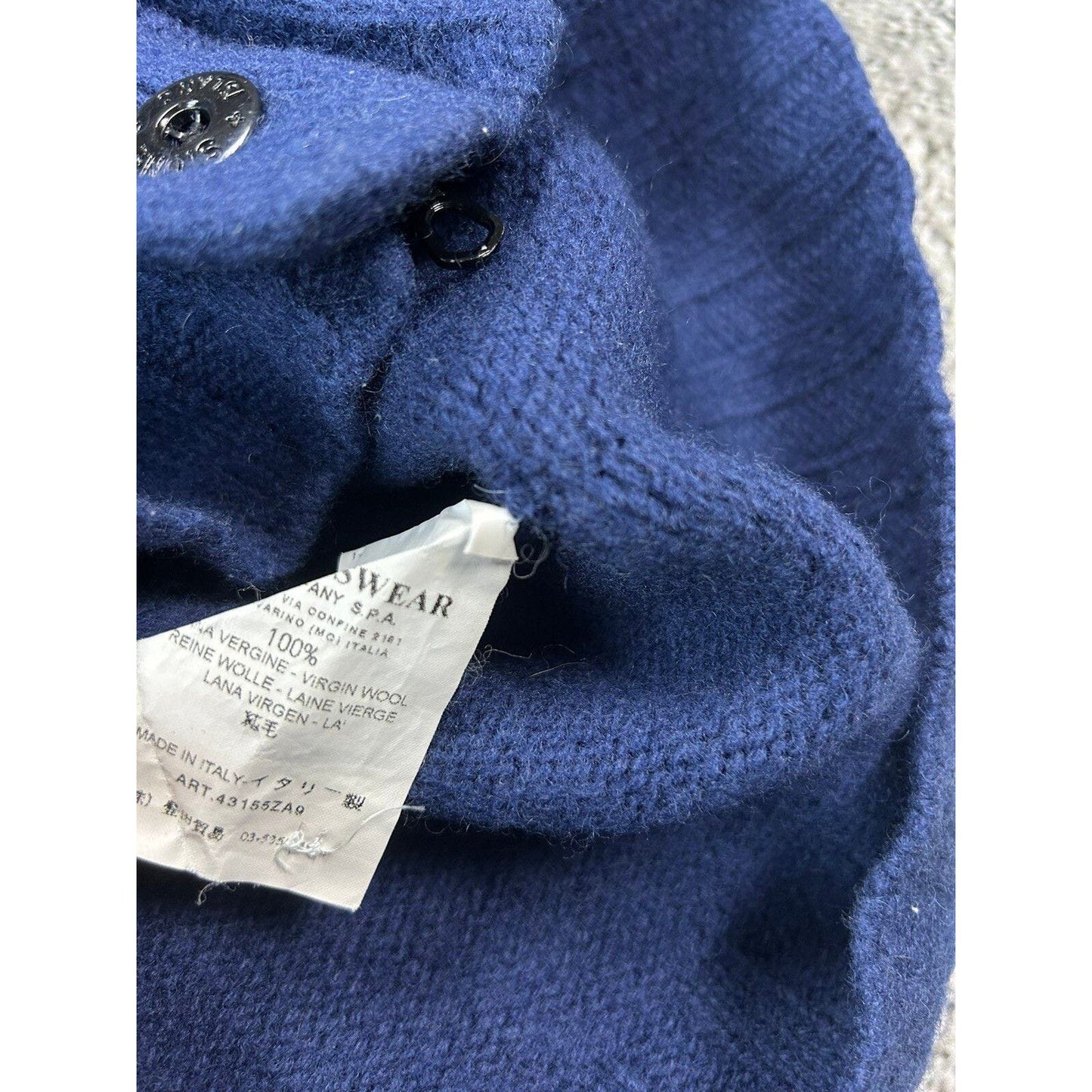 Stone Island zip hoodie knit blue vintage sweater AW 2005