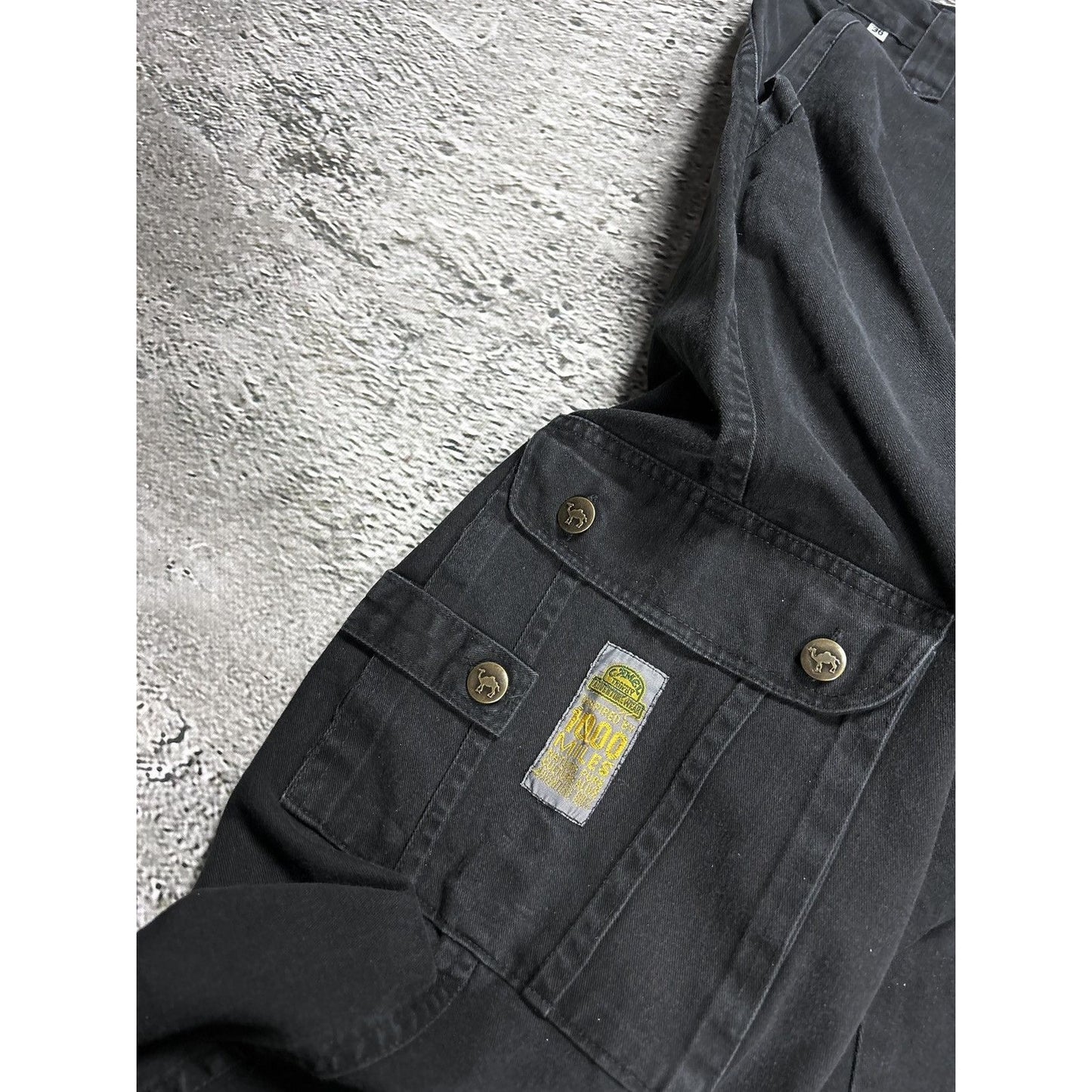 Camel cargo pants black vintage workwear Active