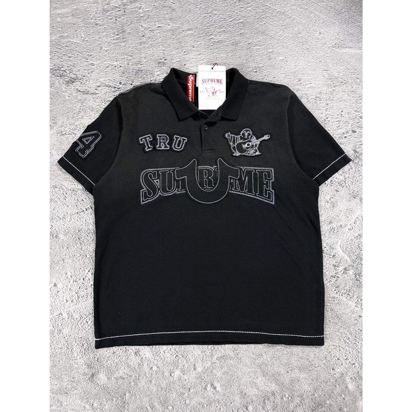 Supreme x True Religion polo shirt black XL