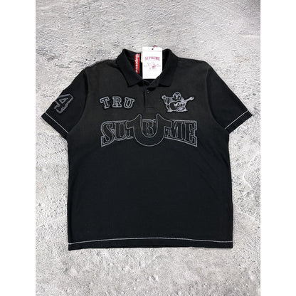 Supreme x True Religion polo shirt black XL
