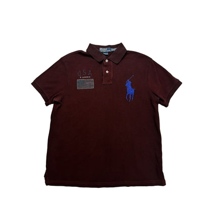 Chief Keef Polo Ralph Lauren vintage USA big pony burgundy