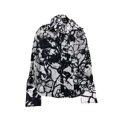 Gucci shirt white black abstract longsleeve Tom Ford era