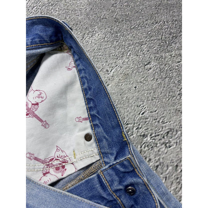 True Religion Rocco jeans vintage denim pants slim baby blue