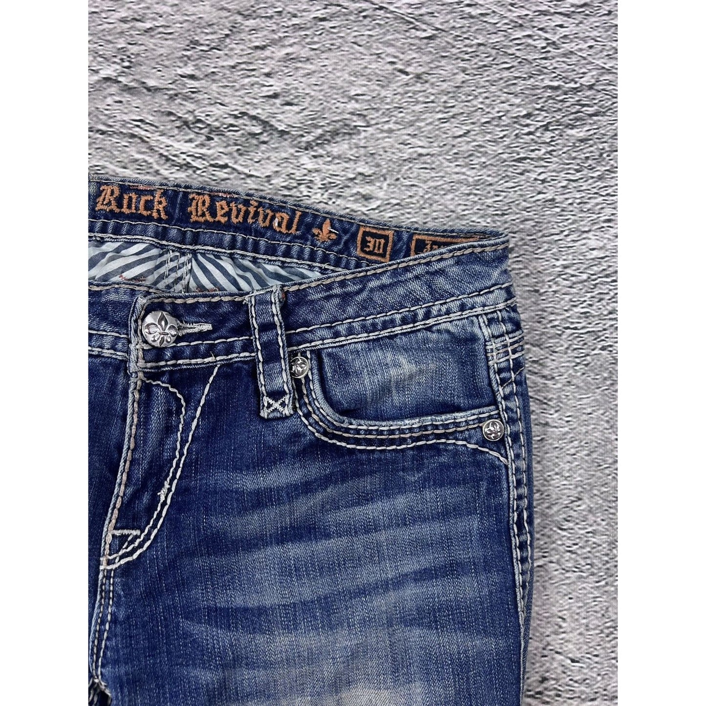 Rock Revival rhinestone jeans Y2K flared bootcut Jamila