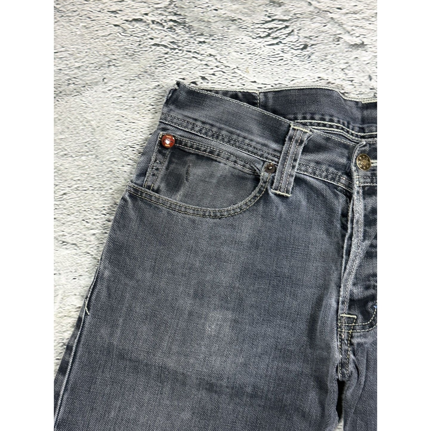 Evisu x Puma vintage washed black jeans gray bootcut