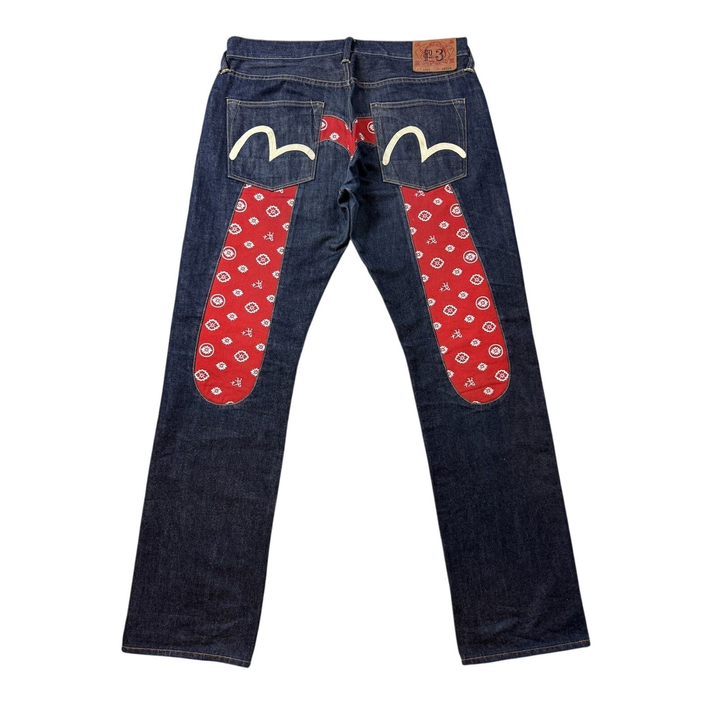 Evisu jeans daicock big logo Red selvedge raw denim Japan