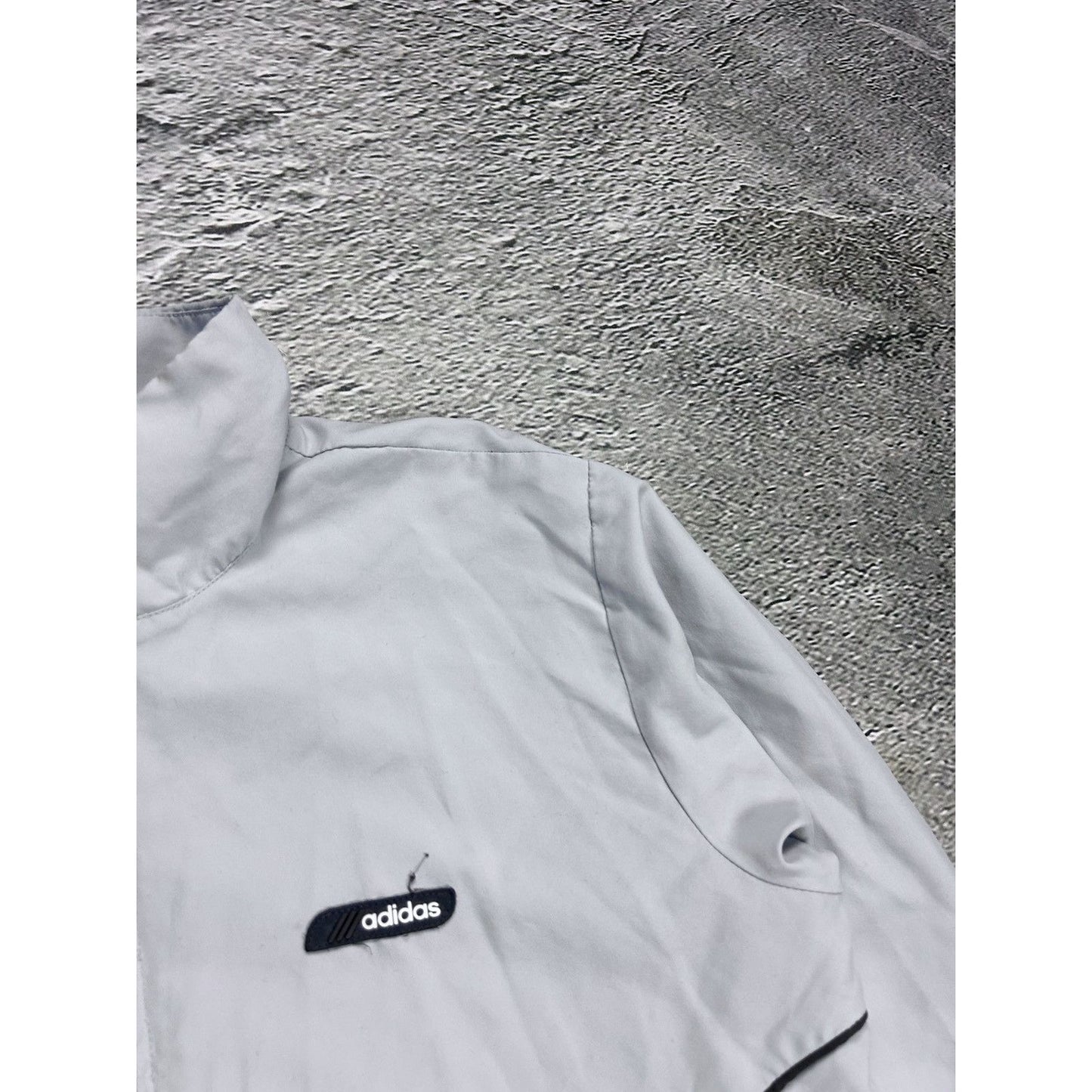 Adidas track jacket vintage grey Y2K zip nylon