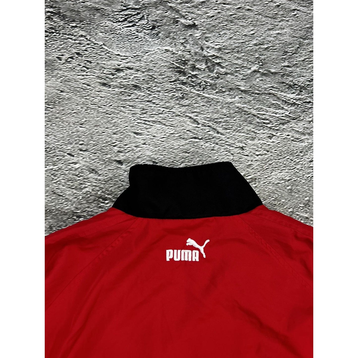 Puma tracksuit pants jacket vintage red black Y2K drill