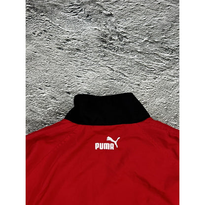 Puma tracksuit pants jacket vintage red black Y2K drill