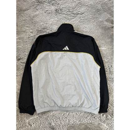 Adidas vintage black grey yellow track jacket Y2K