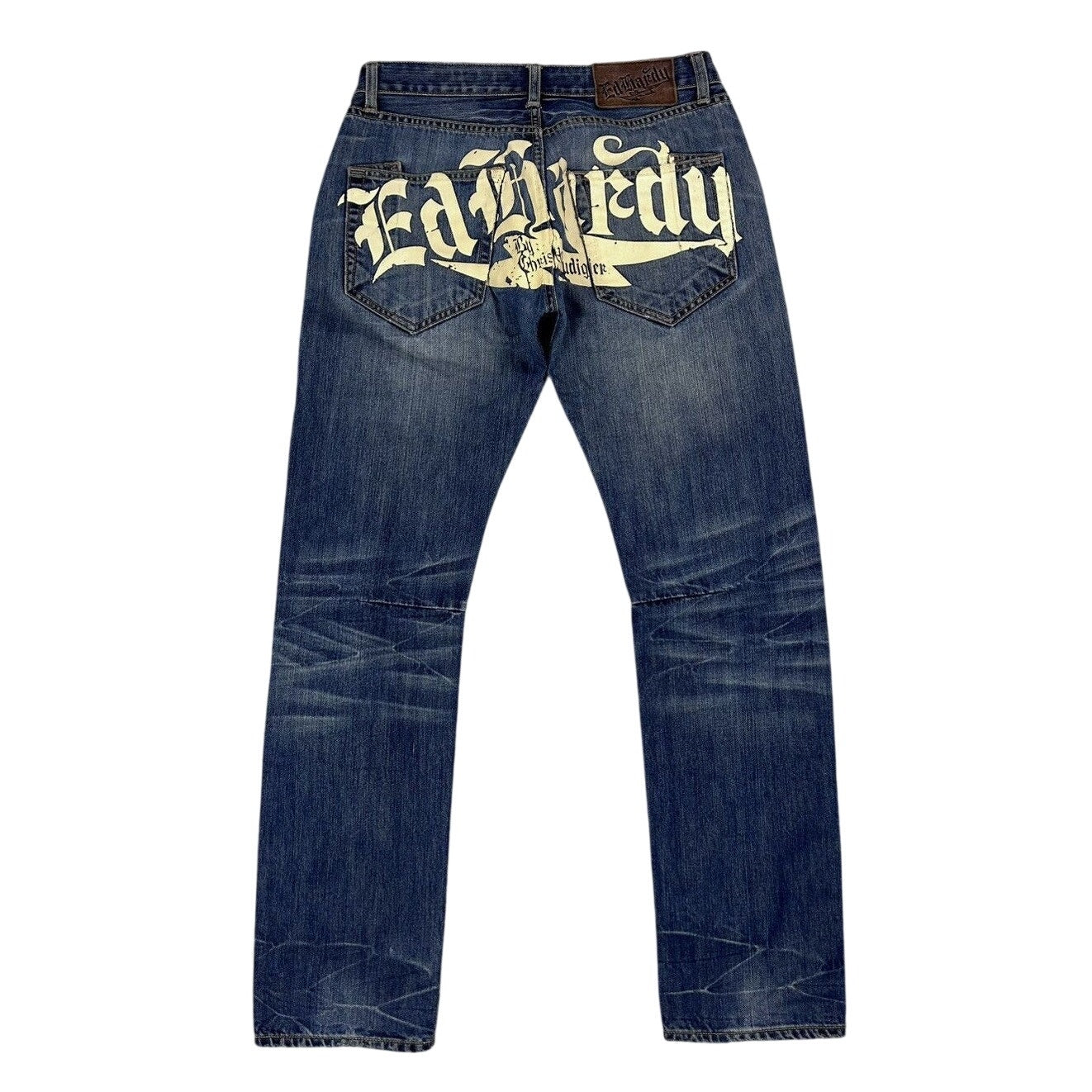 Ed Hardy Christian Audigier vintage jeans big logo pants
