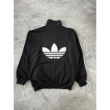 Adidas track jacket vintage black Y2K zip sweatshirt