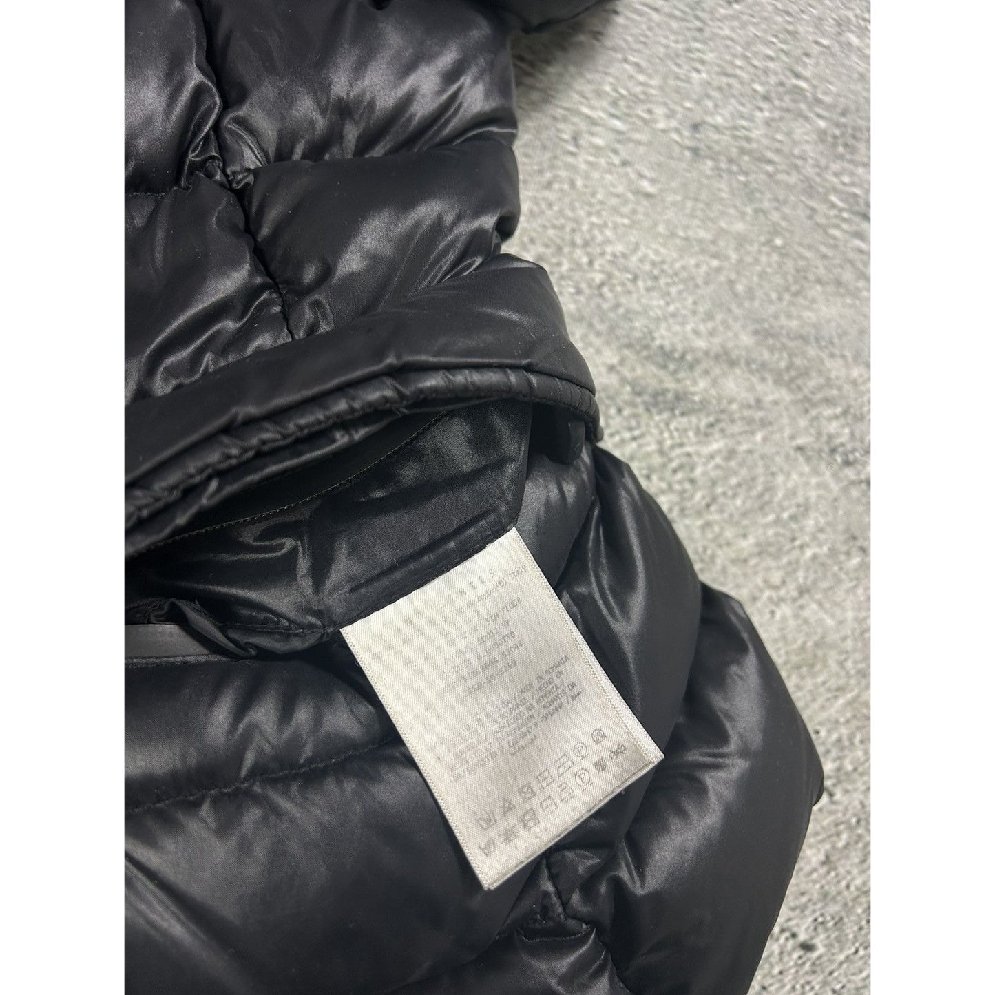 Moncler puffer jacket black hooded sample