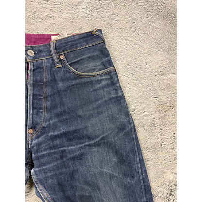 Evisu jeans daicock big logo gradient purple pink purple